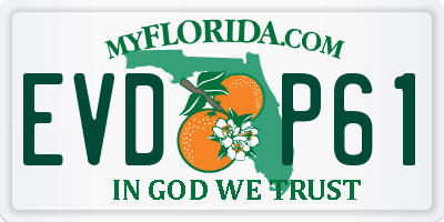 FL license plate EVDP61