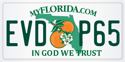 FL license plate EVDP65