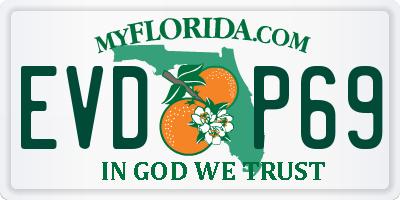 FL license plate EVDP69