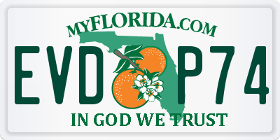 FL license plate EVDP74