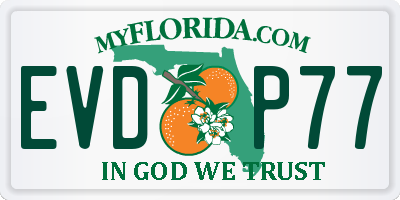 FL license plate EVDP77