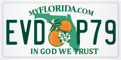 FL license plate EVDP79