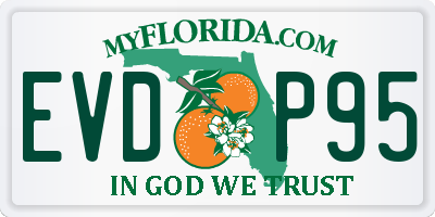 FL license plate EVDP95