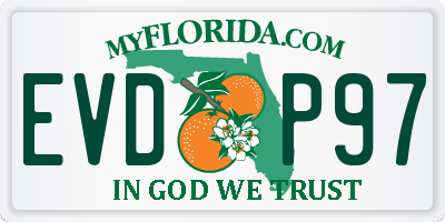 FL license plate EVDP97