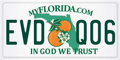 FL license plate EVDQ06
