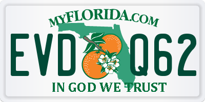 FL license plate EVDQ62