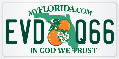 FL license plate EVDQ66