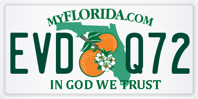 FL license plate EVDQ72