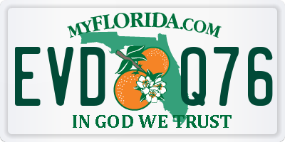FL license plate EVDQ76