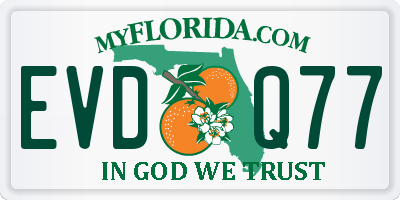 FL license plate EVDQ77