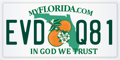 FL license plate EVDQ81