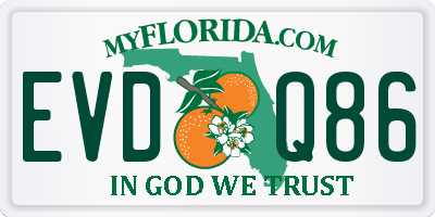 FL license plate EVDQ86