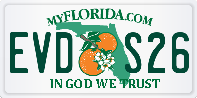FL license plate EVDS26