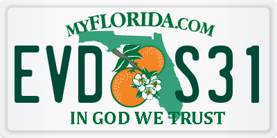 FL license plate EVDS31
