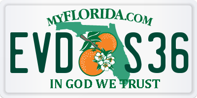 FL license plate EVDS36