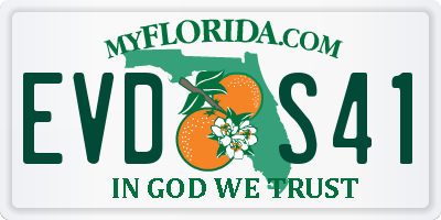 FL license plate EVDS41