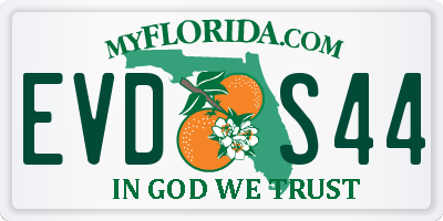 FL license plate EVDS44