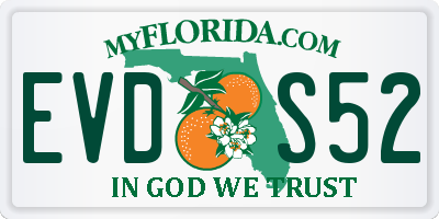 FL license plate EVDS52