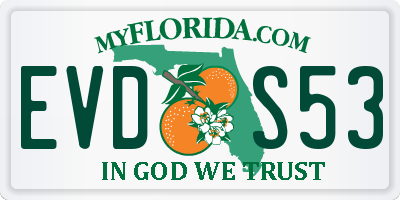 FL license plate EVDS53