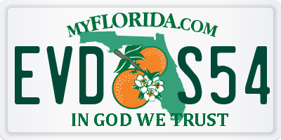 FL license plate EVDS54