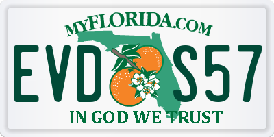 FL license plate EVDS57