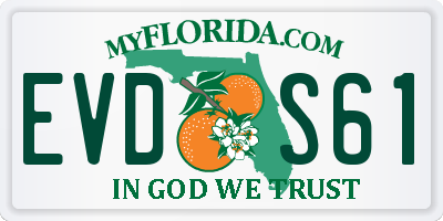 FL license plate EVDS61