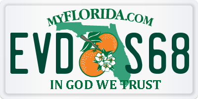 FL license plate EVDS68