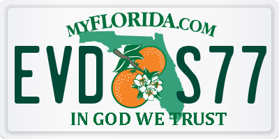 FL license plate EVDS77
