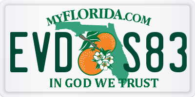 FL license plate EVDS83