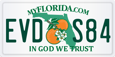 FL license plate EVDS84