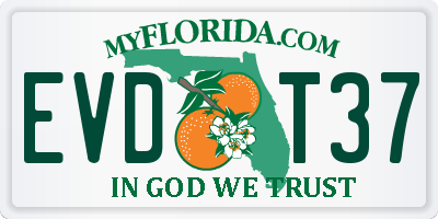 FL license plate EVDT37