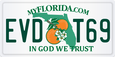 FL license plate EVDT69