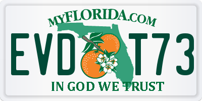 FL license plate EVDT73