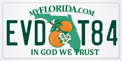 FL license plate EVDT84