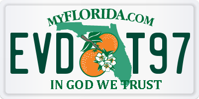 FL license plate EVDT97