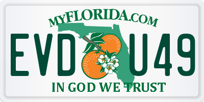 FL license plate EVDU49