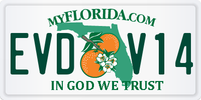FL license plate EVDV14