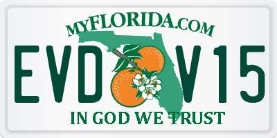 FL license plate EVDV15
