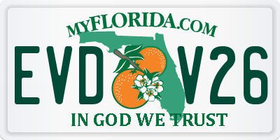 FL license plate EVDV26