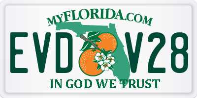 FL license plate EVDV28