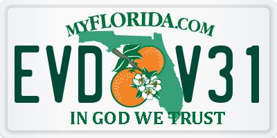 FL license plate EVDV31