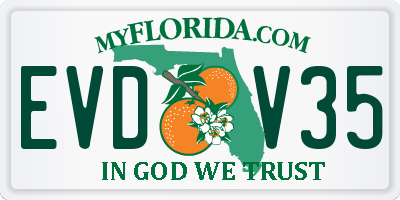 FL license plate EVDV35