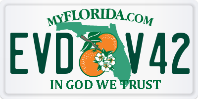 FL license plate EVDV42