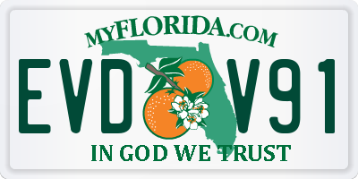 FL license plate EVDV91