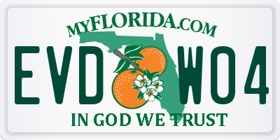 FL license plate EVDW04