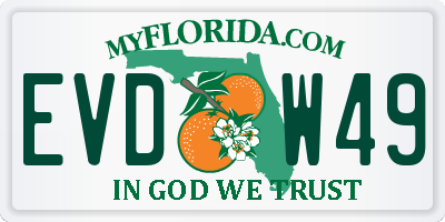 FL license plate EVDW49