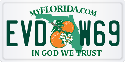 FL license plate EVDW69