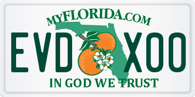FL license plate EVDX00