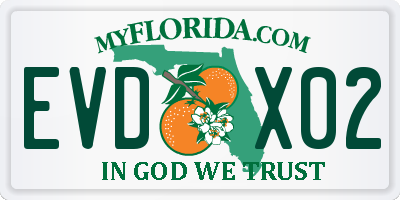 FL license plate EVDX02
