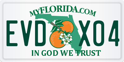 FL license plate EVDX04